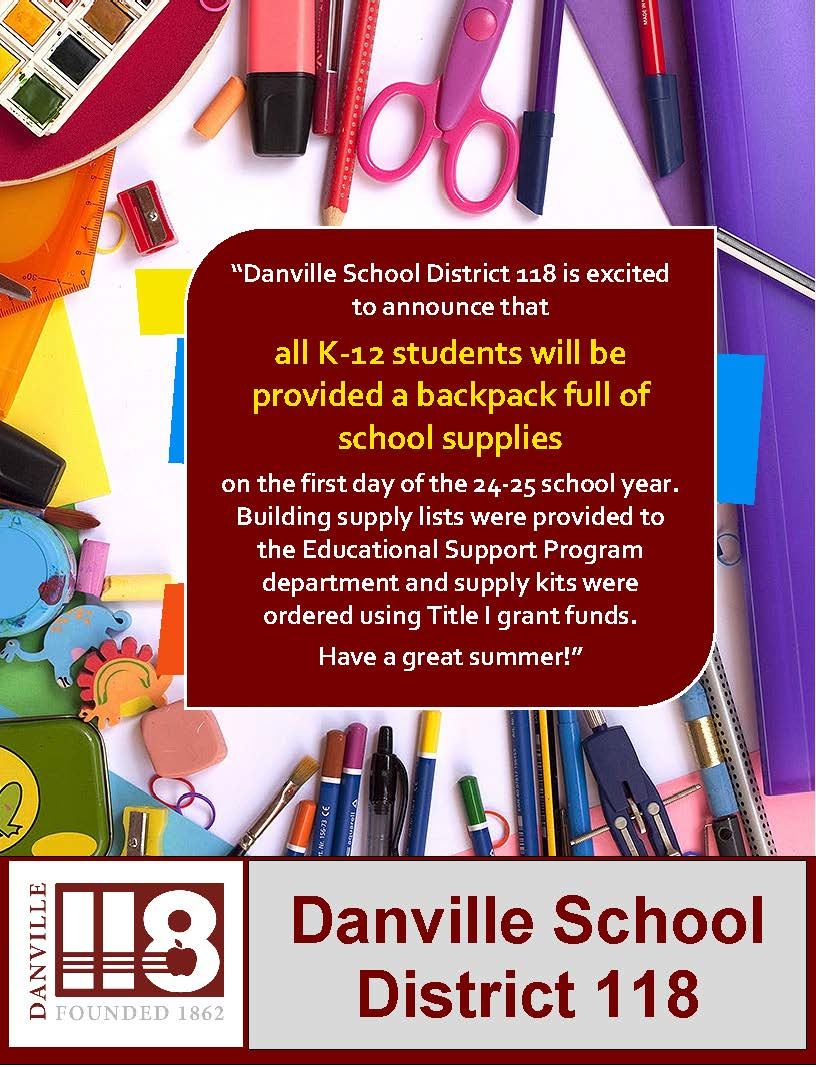  K-12 Backpack of School Supplies